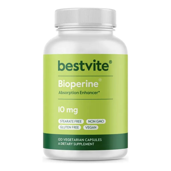 Bioperine 10mg Mejora La Absorción De Nutrientes Sin Gluten