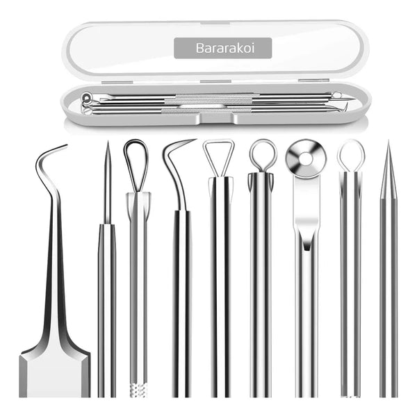 Kit Profesional Eliminacion Puntos Negros Acne Acero Inoxidable 5 Piezas