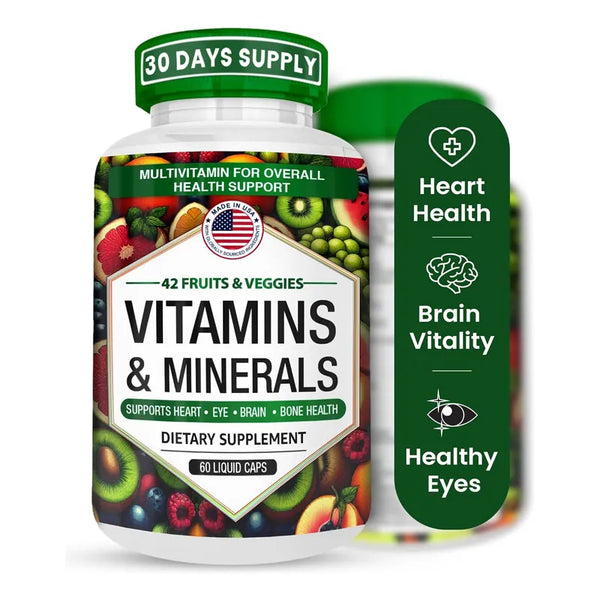 Capsulas Multivitaminicas Con Zinc Mezcla De 42 Frutas Y Verduras