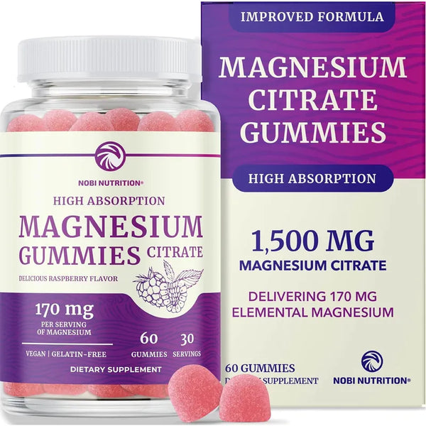 Gomitas De Magnesio Alta Absorcion 600 Mg Sabor Frambuesa Relax