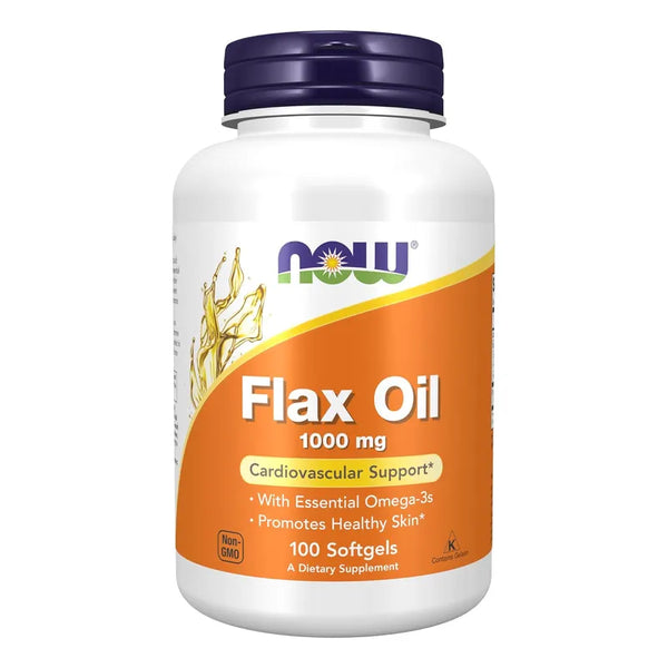 Aceite De Lino Organico 1000 Mg Suplemento Cardiovascular 100 Capsulas