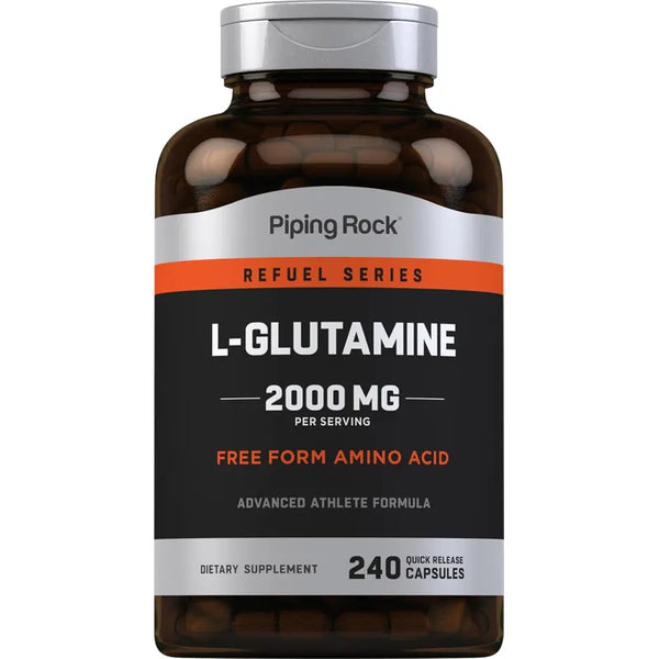 Capsulas Glutamina 2000 Mg 240 Unidades Piping Rock Aminoacido Libre