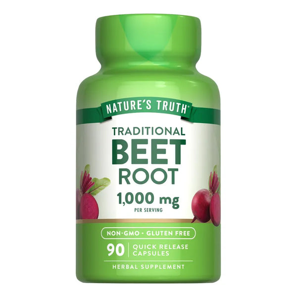 Cápsulas Raíz Remolacha 1000 Mg Natures Truth 90 Piezas Libre Gluten