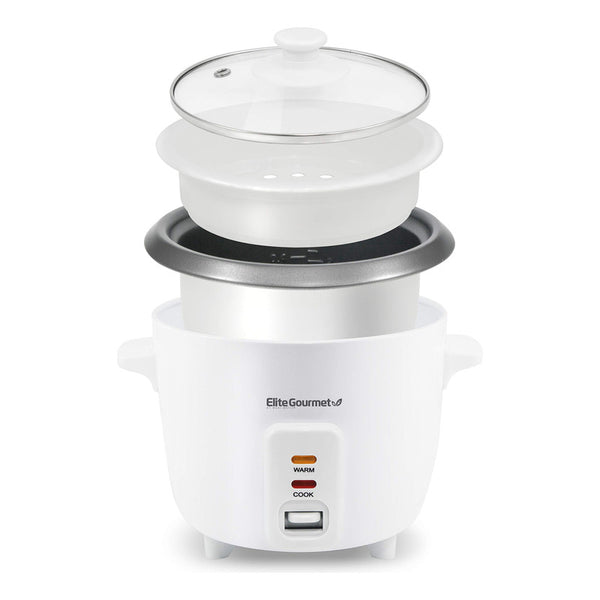 Arrocera Eléctrica Elite Gourmet Erc006nst Blanca 14l Con Olla Antiadhere