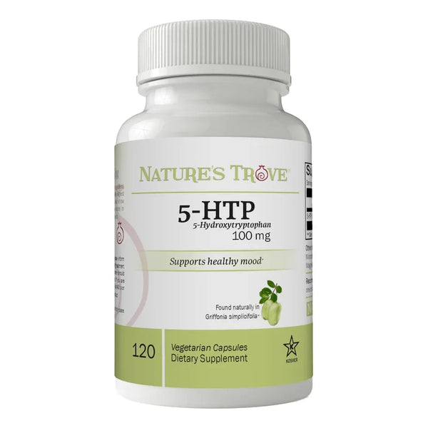 5 HTP 100mg 120 Cápsulas Natures Trove Para Bienestar Emocional