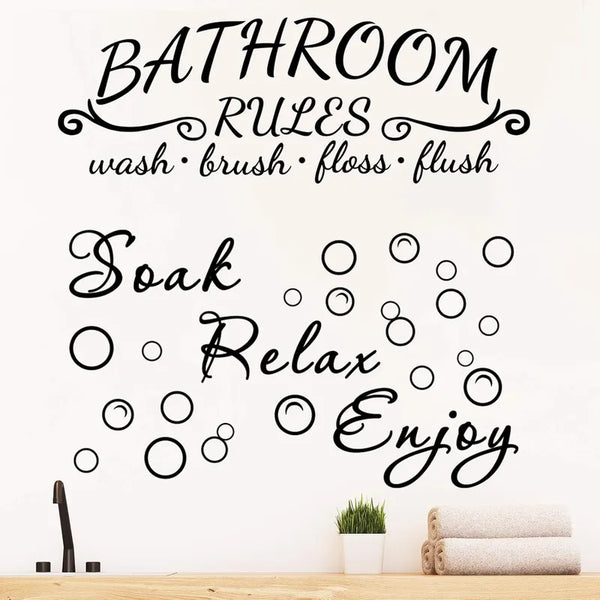 Calcomanías De Pared De Baño Pegatina Remojo Relaja Vinilo Decorativo