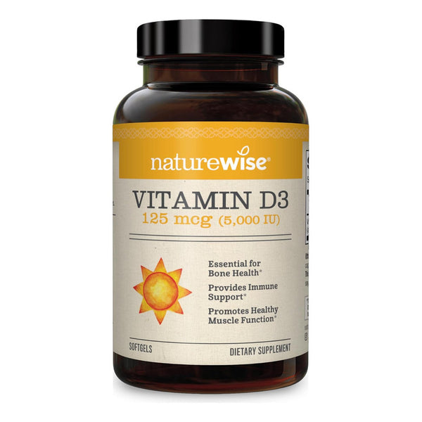 Vitamina D3 5000 IU Naturewise Con Aceite De Oliva Promueve Salud Ósea E Inmune