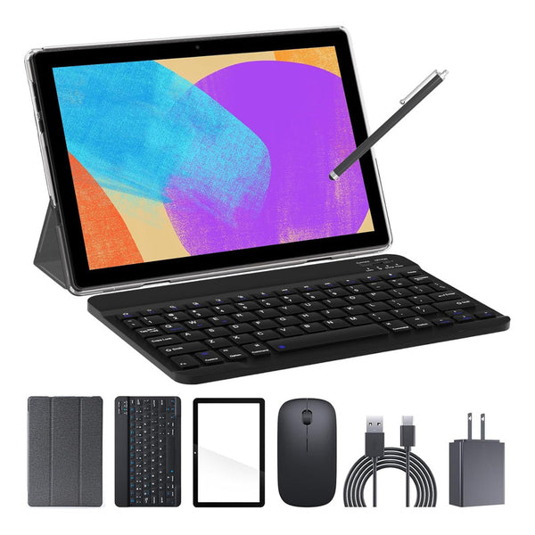 Tablet 10 Pulgadas 2 En 1 Android Alta Capacidad Y Pantalla FHD