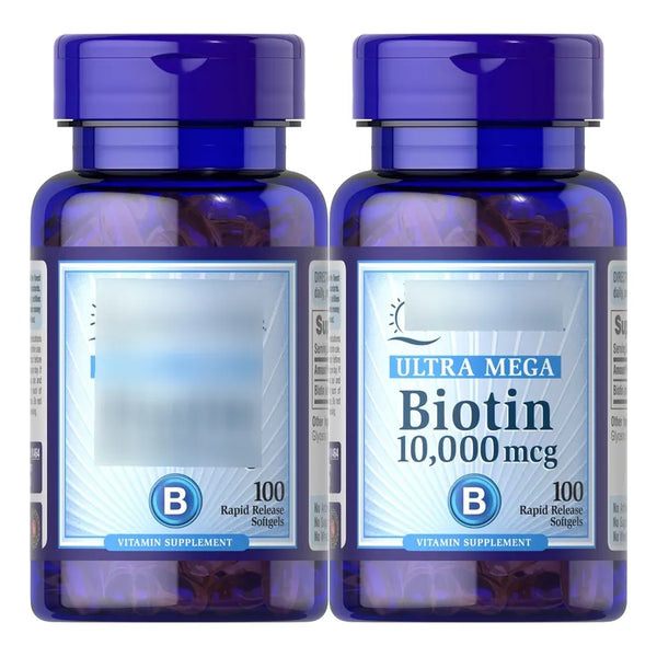 Capsulas Biotina Puritans Pride Ultra Mega Para Cabello Y Piel Sana