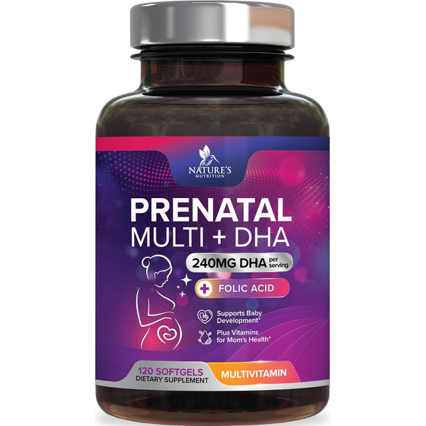 Multivitamínico Prenatal Ácido Fólico Omega 3 Dha 120 Caps Para Salud Materna