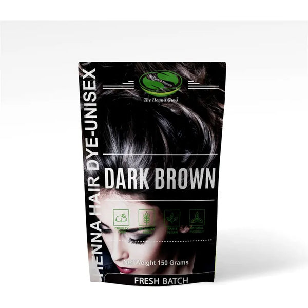 Tintura De Henna Cabello Y Barba Natural Cafe Oscuro 150g