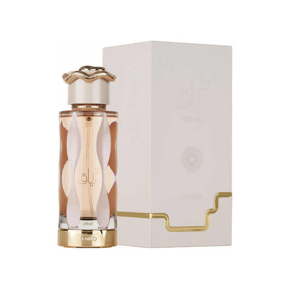Teriaq Lattafa Perfumes Fragancia Unisex Árabe De Notas Cáidas Y Seductoras
