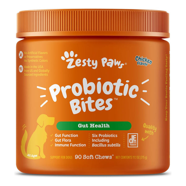 Zesty Paws Probioticos Para Perros Suplemento Digestivo Saludable