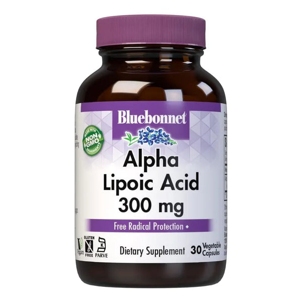Acido Alfa Lipoico 300 Mg Antioxidante Bluebonnet 30 Capsulas