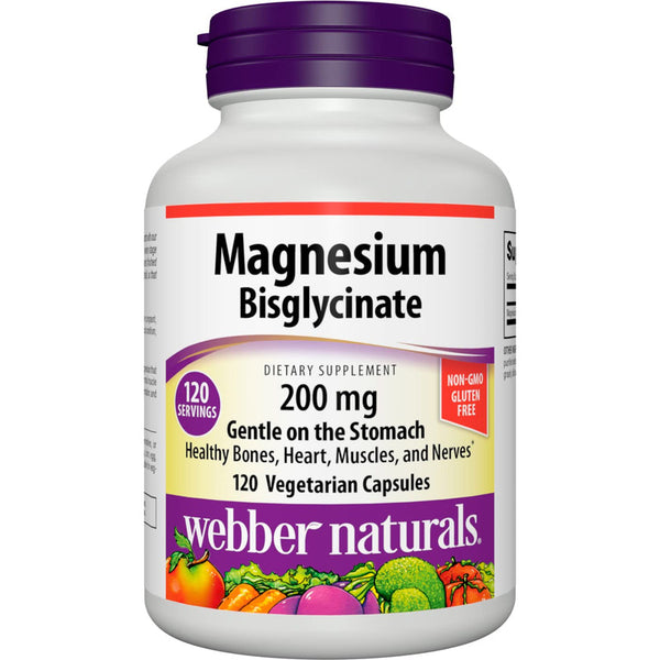 Bisglicinato De Magnesio 200 Mg 120 Cápsulas Vegano De Fácil Absorción