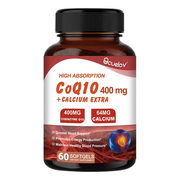 Capsulas Coq10 400 Mg Alta Absorcion Apoyo Cardiaco Energia Celular