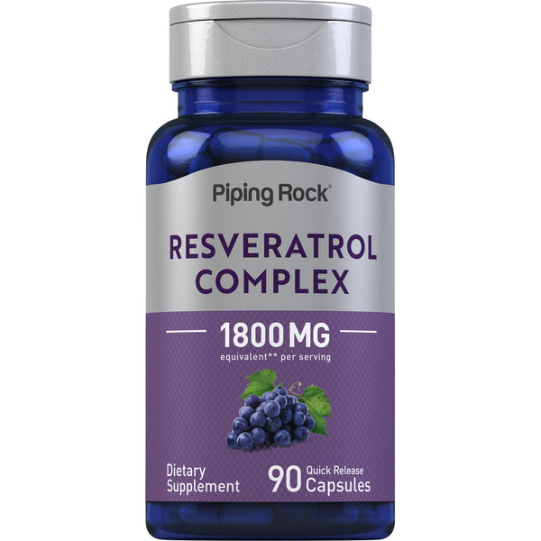 Complejo Resveratrol 1800 Mg 90 Cápsulas Ultra Potente Antioxidante Sin OMG