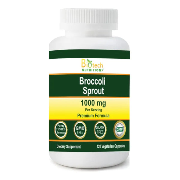 Brote De Brócoli 1000 Mg 120 Cápsulas Vegetales Antioxidante Natural