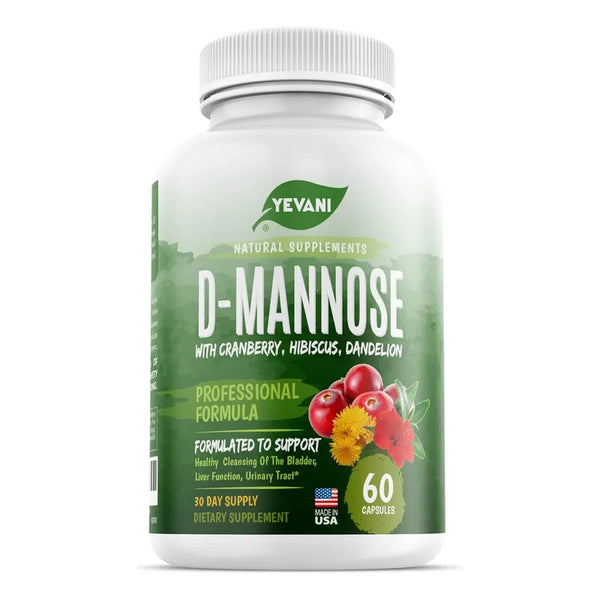 Capsulas D-Mantosas 1000 Mg Con Arándano Y Hibisco Para Salud Urinaria