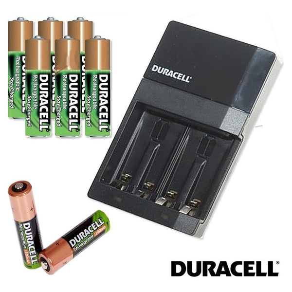 Cargador De Baterías Duracell Con 8 Pilas 6 Aa Y 2 Aaa Versátil Y Eficiente