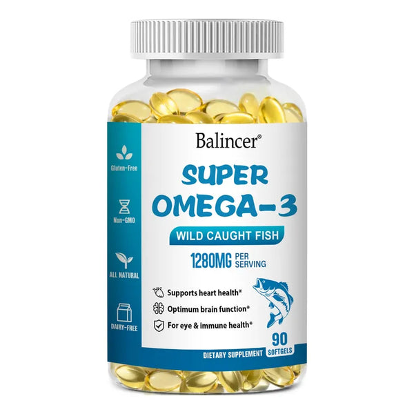 Aceite De Pescado Omega 3 1280 Mg Mejor Salud Cardiovascular Y Cognitiva