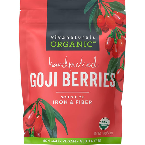 Bayas De Goji Organicas Grandes Viva Labs Superalimento Saludable