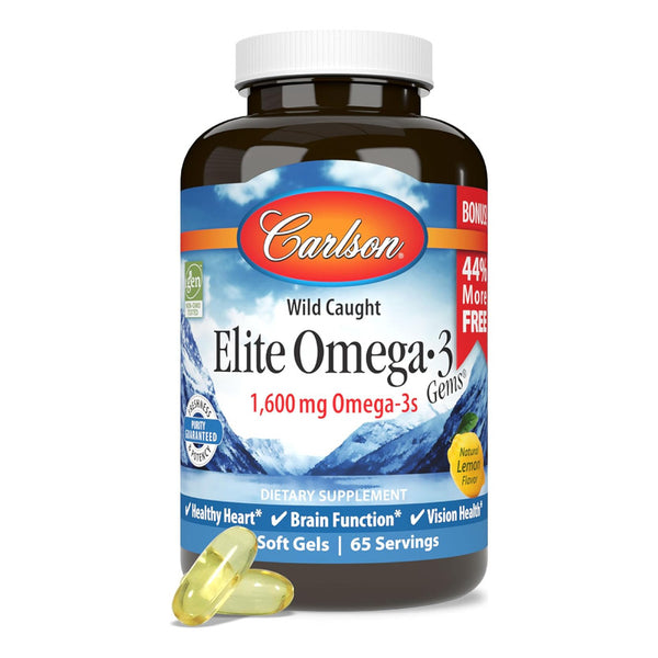Carlson Elite Omega 3 Gotas Noruego Suplemento De 1600 Mg 130 Cápsulas