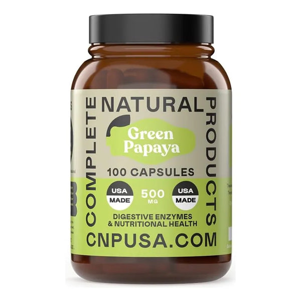 Capsulas Digestivas De Papaya Verde 100 Unidades Enzymá Ayuda Digestiva