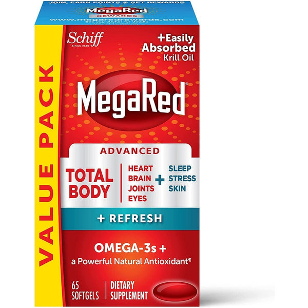 Omega 3 Megared Total Body Refresh 500 Mg 65 Capsulas Bienestar Integral
