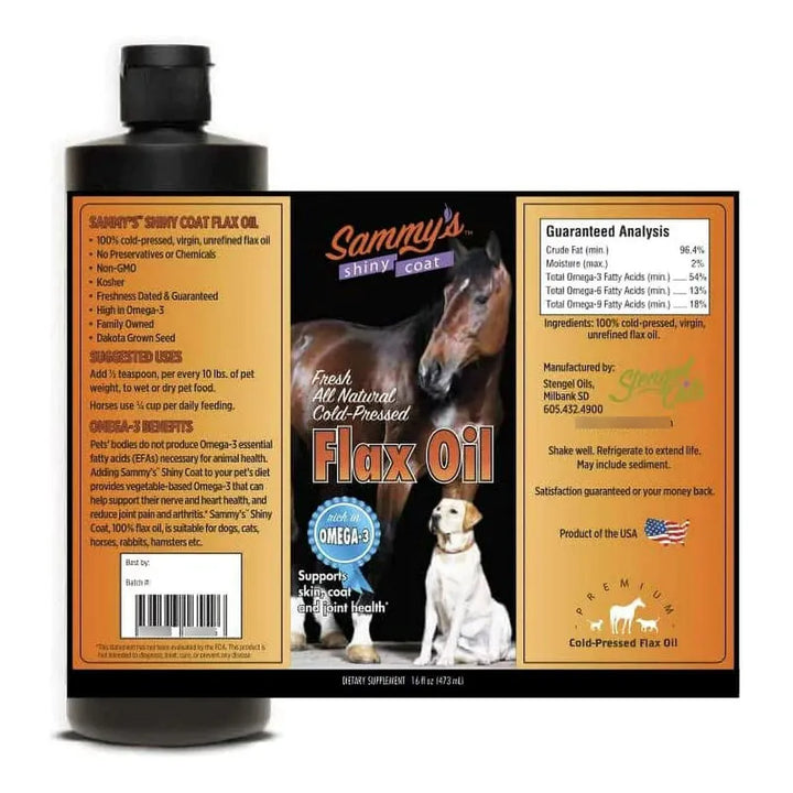 Aceite De Linaza Puro Para Mascotas Ácidos Grasos Omega 3 Lí - Imagen 3