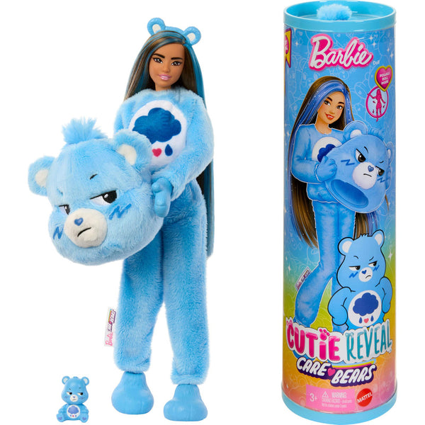 Muñeca Cutie Reveal Care Bears Oso Gruñón con 10 Sorpresas Cambio de Color y Accesorios