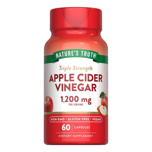 Capsulas De Vinagre De Sidra De Manzana 1200 Mg Nature's Truth 60 Unidades