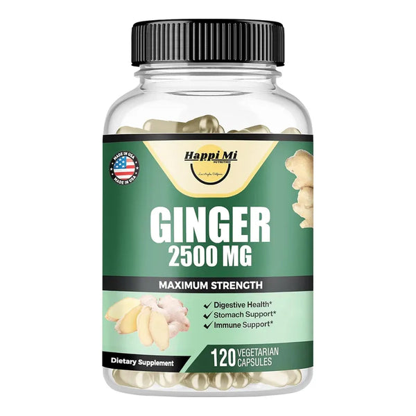 Capsulas De Raiz De Jengibre Organico 2500 Mg 120 U De Happi Mi