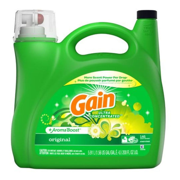 Detergente Gain Líquido Ropa 5.91L Elimina Manchas y Aroma Delicioso