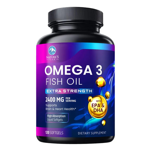 Aceite De Pescado Omega 3 Triple Fuerza 2400 Mg Cápsulas Blandas