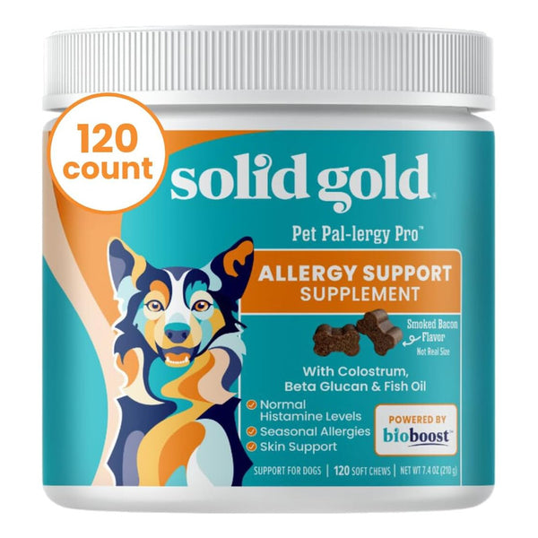 Masticables Antipicazón Para Perros Solid Gold Sabor Tocino 120 Unidades
