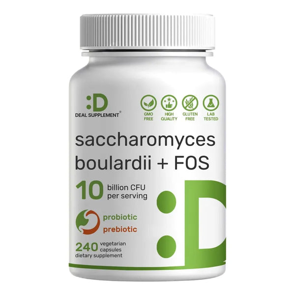 Capsulas Probioticas Saccharomyces Boulardii FOS Suplemento Digestivo