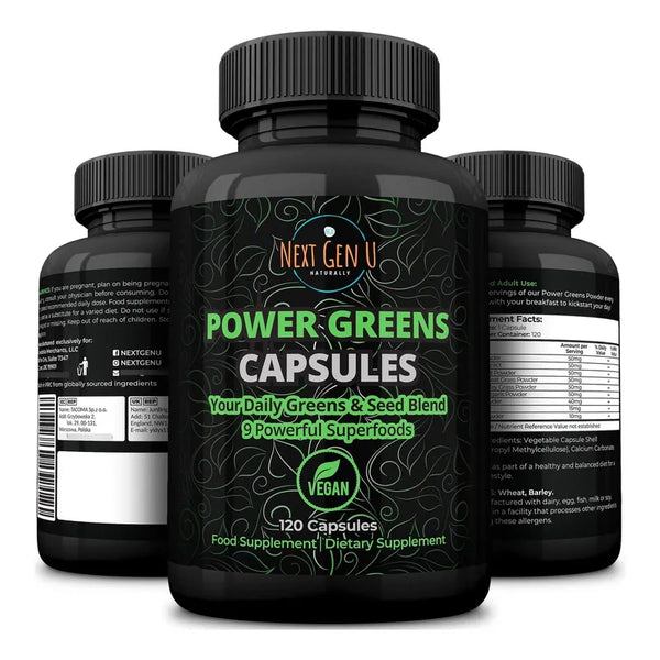 Capsulas Ng U Super Greens 500 Mg Potente Refuerzo Inmunologico
