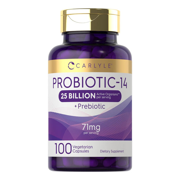 Probioticos 25 Billones Cfu Carlyle Suplemento Vegetariano Para Digestión