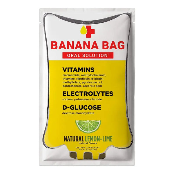 Bolsas De Electrolitos Y Vitaminas Sabor Plátano Solución Oral Hidratación Rápida