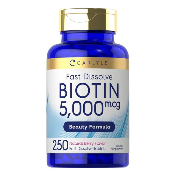 Biotina 5000mcg Carlyle 250 Tabletas Rapida Disolucion Vegetariano