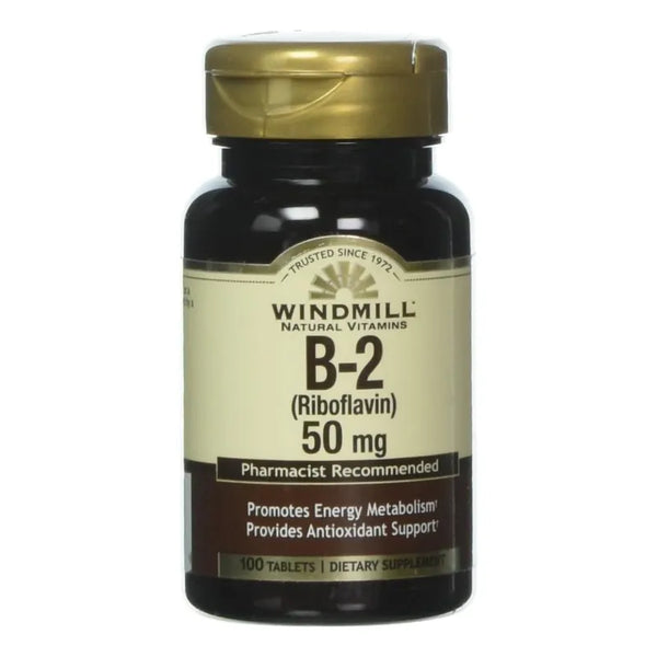 Cápsulas De Vitamina B2 50mg 100 Unidades Para Energía Y Salud