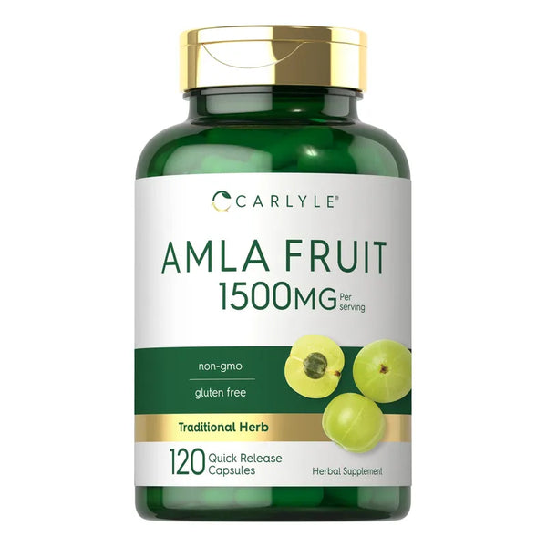 Capsulas De Amla 1500 Mg 120 Unidades Suplemento Sin Gluten Y Sin Omg