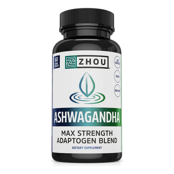 Ashwagandha Natural Adaptogenico Zhou 60 Capsulas Antiestres