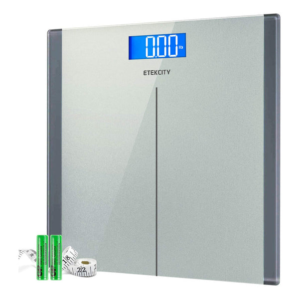 Báscula Etekcity Digital De Baño Mide 400 Libras Plateada