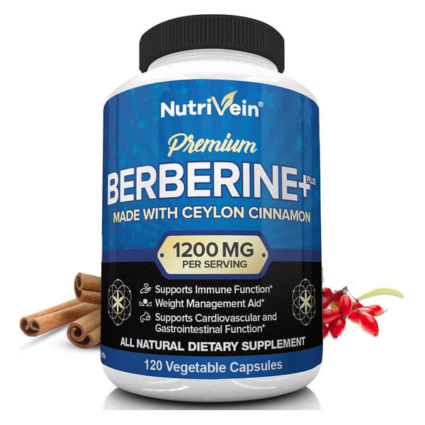 Berberine Premium Hcl 1200 Mg Canela Apoya Metabolismo De Glucosa