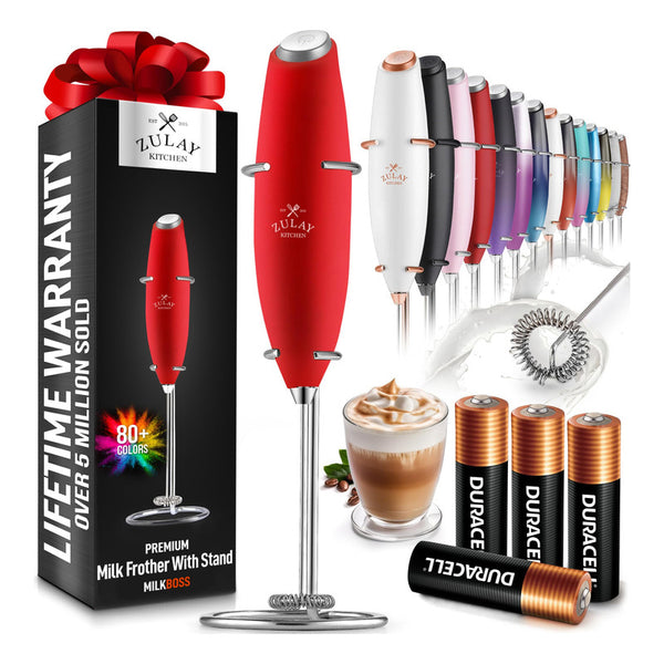 Potente Dispositivo Portátil Zulay Milk Frother Con Pilas Batidor Eléctrico Para Café