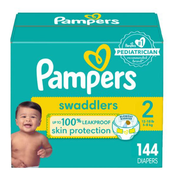 Pampers Swaddlers Pañal T2 Unisex 144 Uds Protección 12 Horas