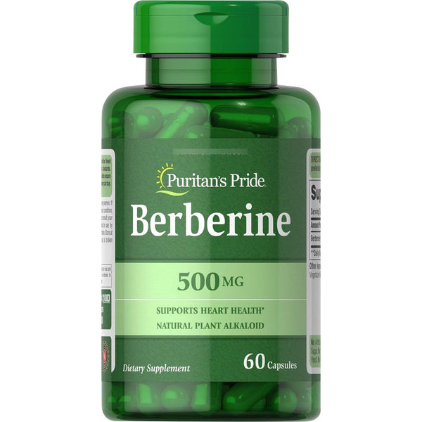 Berberina 500 Mg 60 Capsulas Puritan's Pride Soporte Cardiovascular
