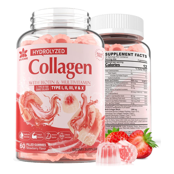Gomitas Extra Fuertes 1500 Mg Colágeno Biotina Hidrolizadas